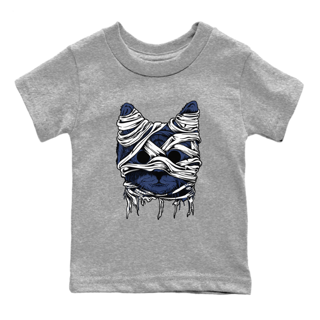 1s Midnight Navy shirts to match jordans Cat Mummy unique Halloween sneaker tee Air Jordan 1 Midnight Navy match shoes to clothes SNRT Sneaker Tees Youth Baby Heather Grey 2 tee