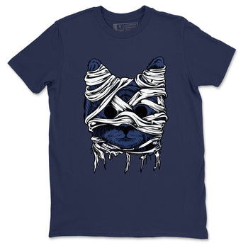 1s Midnight Navy shirts to match jordans Cat Mummy unique Halloween sneaker tee Air Jordan 1 Midnight Navy match shoes to clothes SNRT Sneaker Tees unisex cotton Navy 2 shirts