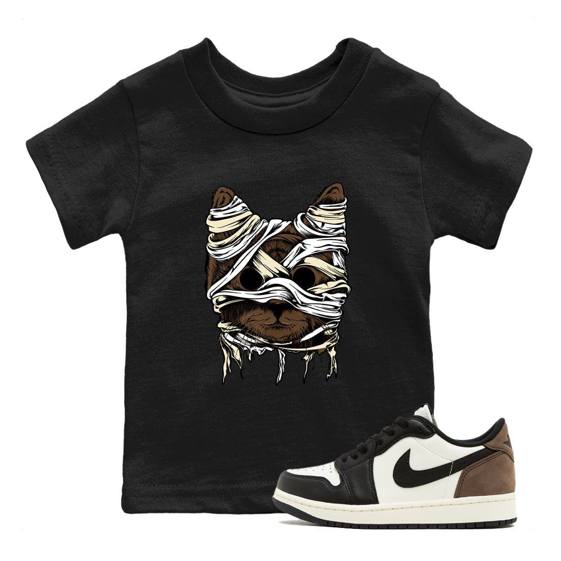 1s Mocha shirts to match jordans Cat Mummy unique Halloween sneaker tee Air Jordan 1 Mocha match shoes to clothes SNRT Sneaker Tees Youth Baby Black 1 tee