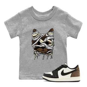 1s Mocha shirts to match jordans Cat Mummy unique Halloween sneaker tee Air Jordan 1 Mocha match shoes to clothes SNRT Sneaker Tees Youth Baby Heather Grey 1 tee