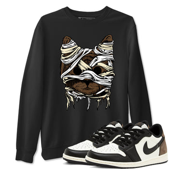 1s Mocha shirts to match jordans Cat Mummy unique Halloween sneaker tee Air Jordan 1 Mocha match shoes to clothes SNRT Sneaker Tees unisex cotton Black 1 shirts