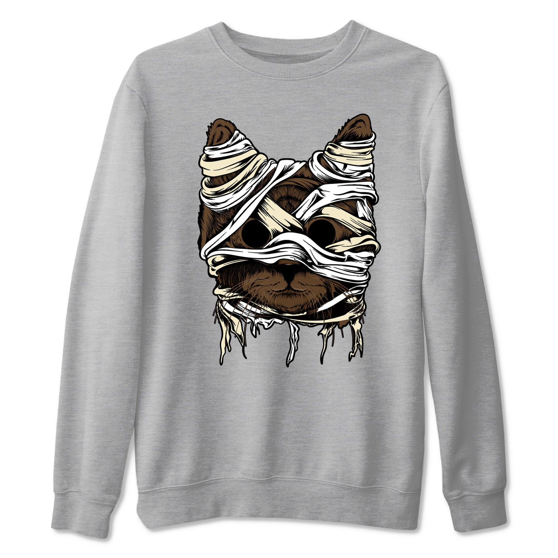 1s Mocha shirts to match jordans Cat Mummy unique Halloween sneaker tee Air Jordan 1 Mocha match shoes to clothes SNRT Sneaker Tees unisex cotton Heather Grey 2 shirts