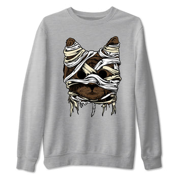 1s Mocha shirts to match jordans Cat Mummy unique Halloween sneaker tee Air Jordan 1 Mocha match shoes to clothes SNRT Sneaker Tees unisex cotton Heather Grey 2 shirts