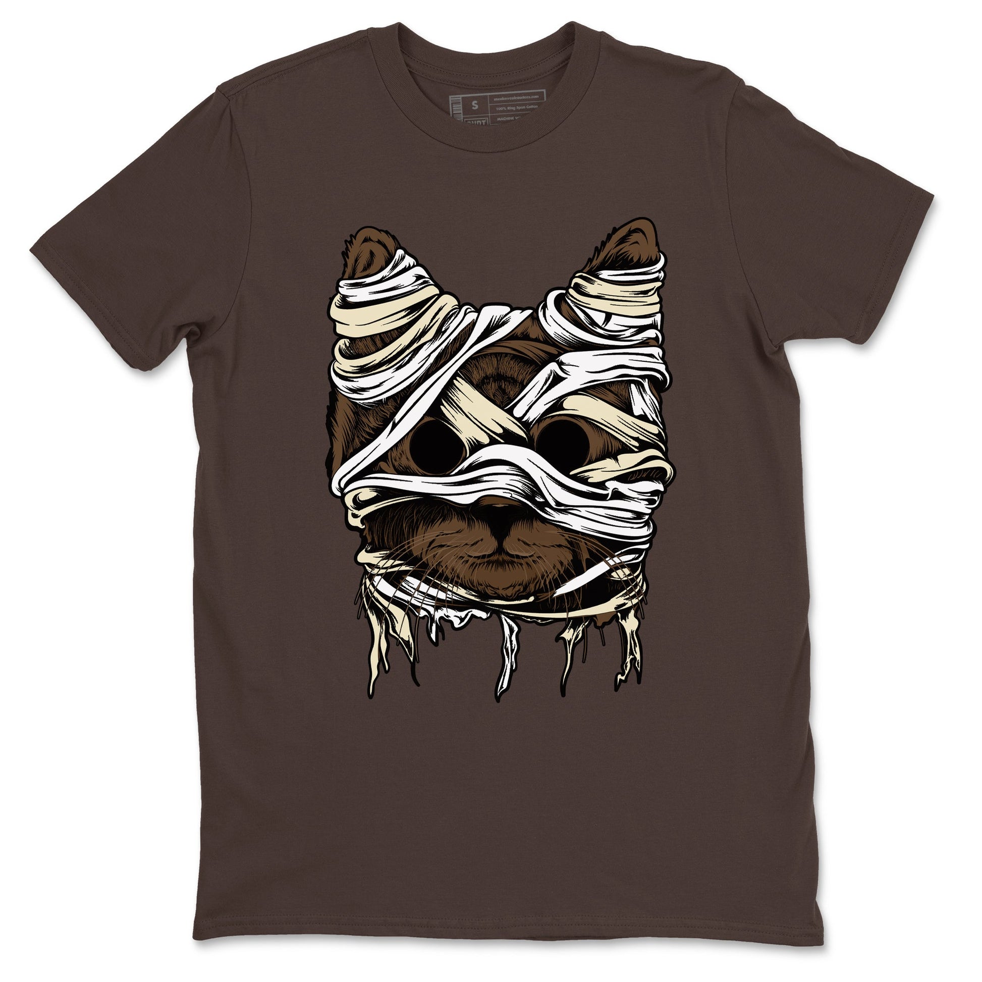 1s Mocha shirts to match jordans Cat Mummy unique Halloween sneaker tee Air Jordan 1 Mocha match shoes to clothes SNRT Sneaker Tees unisex cotton Dark Chocolate 2 shirts