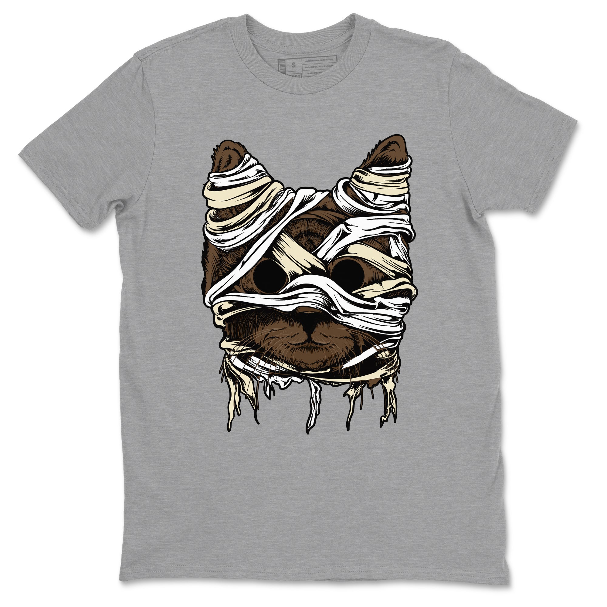 1s Mocha shirts to match jordans Cat Mummy unique Halloween sneaker tee Air Jordan 1 Mocha match shoes to clothes SNRT Sneaker Tees unisex cotton Heather Grey 2 shirts