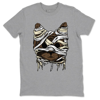 1s Mocha shirts to match jordans Cat Mummy unique Halloween sneaker tee Air Jordan 1 Mocha match shoes to clothes SNRT Sneaker Tees unisex cotton Heather Grey 2 shirts