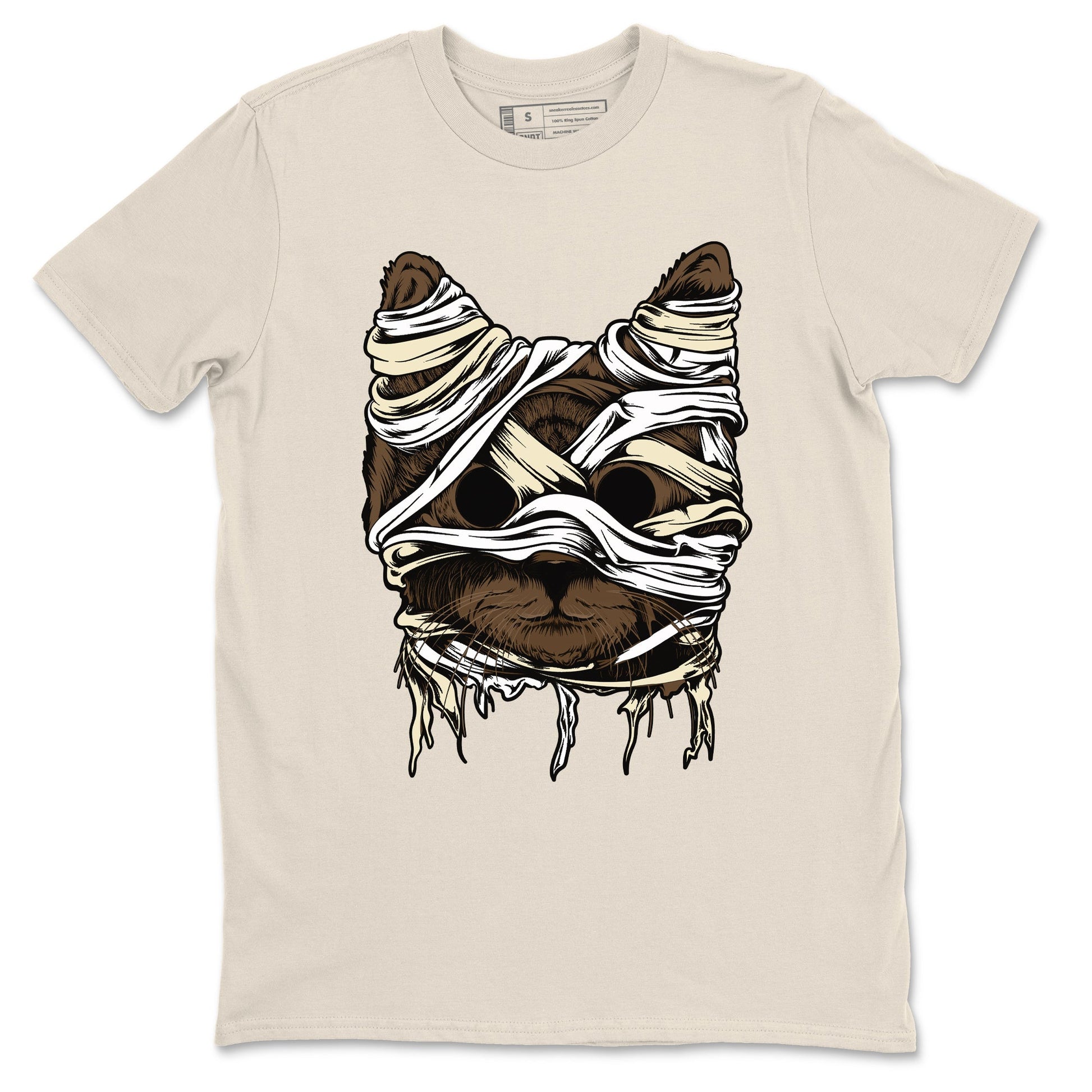 1s Mocha shirts to match jordans Cat Mummy unique Halloween sneaker tee Air Jordan 1 Mocha match shoes to clothes SNRT Sneaker Tees unisex cotton Natural 2 shirts