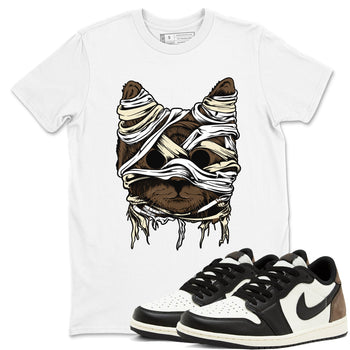 1s Mocha shirts to match jordans Cat Mummy unique Halloween sneaker tee Air Jordan 1 Mocha match shoes to clothes SNRT Sneaker Tees unisex cotton White 1 shirts