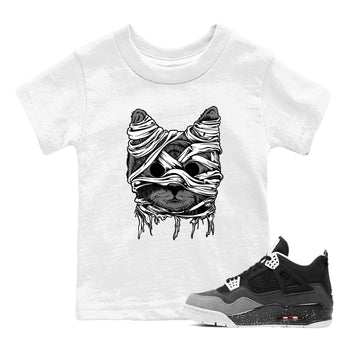 4s Fear shirts to match jordans Cat Mummy unique Halloween sneaker tee Air Jordan 4 Fear match shoes to clothes SNRT Sneaker Tees Youth Baby White 1 tee