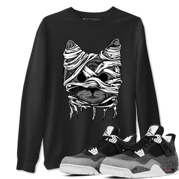 4s Fear shirts to match jordans Cat Mummy unique Halloween sneaker tee Air Jordan 4 Fear match shoes to clothes SNRT Sneaker Tees unisex cotton Black 1 shirts