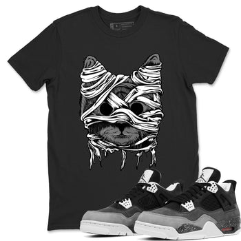 4s Fear shirts to match jordans Cat Mummy unique Halloween sneaker tee Air Jordan 4 Fear match shoes to clothes SNRT Sneaker Tees unisex cotton Black 1 shirts