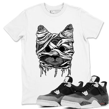 4s Fear shirts to match jordans Cat Mummy unique Halloween sneaker tee Air Jordan 4 Fear match shoes to clothes SNRT Sneaker Tees unisex cotton White 1 shirts