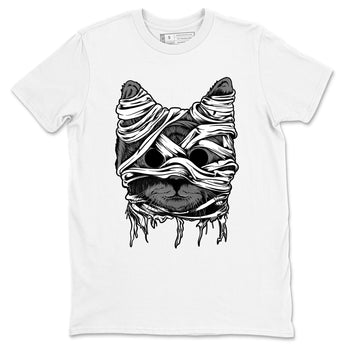 4s Fear shirts to match jordans Cat Mummy unique Halloween sneaker tee Air Jordan 4 Fear match shoes to clothes SNRT Sneaker Tees unisex cotton White 2 shirts