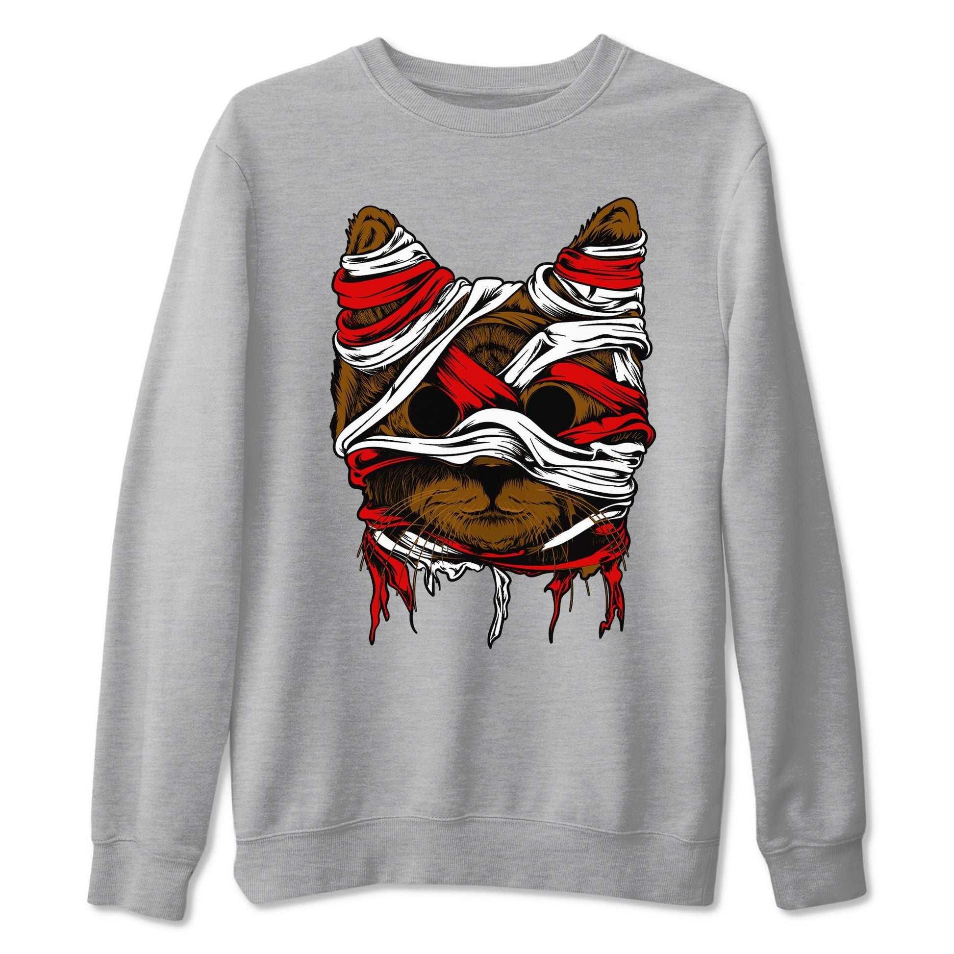 5s Archaeo Brown shirts to match jordans Cat Mummy unique Halloween sneaker tee Air Jordan 5 Archaeo Brown match shoes to clothes SNRT Sneaker Tees unisex cotton Heather Grey 2 shirts