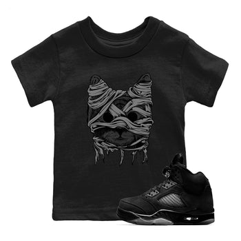 5s Black Cat shirts to match jordans Cat Mummy unique Halloween sneaker tee Air Jordan 5 Black Cat match shoes to clothes SNRT Sneaker Tees Youth Baby Black 1 tee