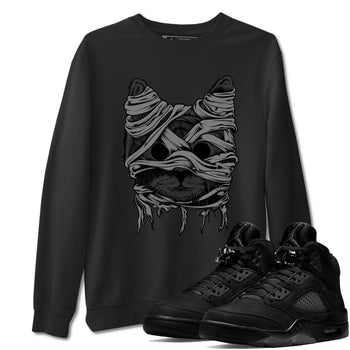 5s Black Cat shirts to match jordans Cat Mummy unique Halloween sneaker tee Air Jordan 5 Black Cat match shoes to clothes SNRT Sneaker Tees unisex cotton Black 1 shirts