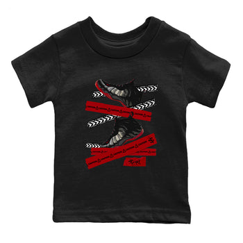 Sneaker Threads – Sneaker Threads To Match Air Foamposite Cough Drop Shoes – Caution Tape Kids T-Shirt Black 2