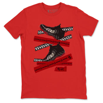 Sneaker Threads – Sneaker Threads To Match Air Foamposite Cough Drop Shoes – Caution Tape Tee Red 2