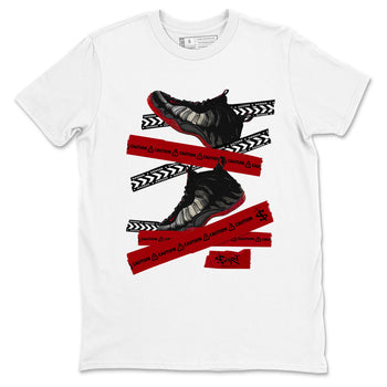 Sneaker Threads – Sneaker Threads To Match Air Foamposite Cough Drop Shoes – Caution Tape Tee White 2