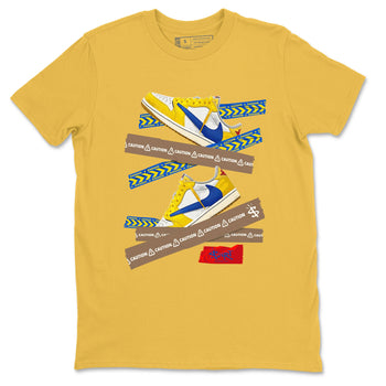 1s Travis Scott Canary shirt to match jordans Caution Tape sneaker tees Air Jordan 1 Travis Scott Canary SNRT Sneaker Release Tees unisex cotton Daisy 2 crew neck shirt
