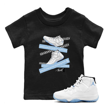 11 Columbia shirts to match jordans Caution Tape sneaker match tees 11s Retro Legend Blue Columbia SNRT Sneaker Tees streetwear brand Baby and Youth Black 1 cotton tee