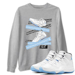 11 Columbia shirts to match jordans Caution Tape sneaker match tees 11s Retro Legend Blue Columbia SNRT Sneaker Tees streetwear brand Heather Grey 1 unisex cotton tee