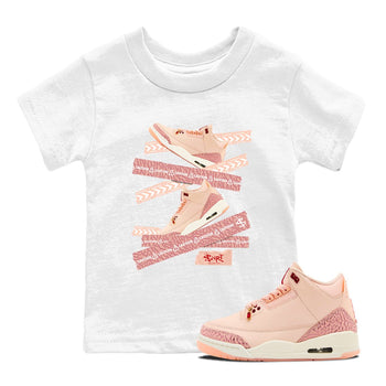 3s Valentines Day shirts to match jordans Caution Tape best t shirts to wear with jordans Air Jordan 3 Valentines Day match shoes to clothes SNRT Sneaker Tees Youth Baby White 1 tee