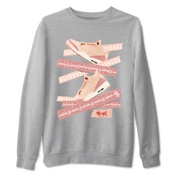 3s Valentines Day shirts to match jordans Caution Tape best t shirts to wear with jordans Air Jordan 3 Valentines Day match shoes to clothes SNRT Sneaker Tees unisex cotton Heather Grey 2 shirts