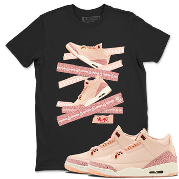 3s Valentines Day shirts to match jordans Caution Tape best t shirts to wear with jordans Air Jordan 3 Valentines Day match shoes to clothes SNRT Sneaker Tees unisex cotton Black 1 shirts
