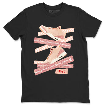 3s Valentines Day shirts to match jordans Caution Tape best t shirts to wear with jordans Air Jordan 3 Valentines Day match shoes to clothes SNRT Sneaker Tees unisex cotton Black 2 shirts