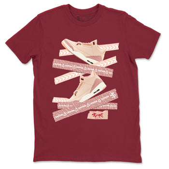 3s Valentines Day shirts to match jordans Caution Tape best t shirts to wear with jordans Air Jordan 3 Valentines Day match shoes to clothes SNRT Sneaker Tees unisex cotton Cardinal 2 shirts
