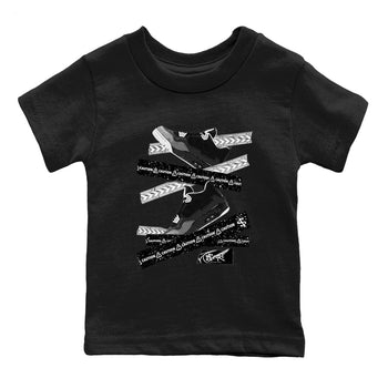 4s Fear shirts to match jordans Caution Tape sneaker match tees Air Jordan 4 Retro Fear match shoes to clothes SNRT Sneaker Tees Youth Baby Black 2 tee