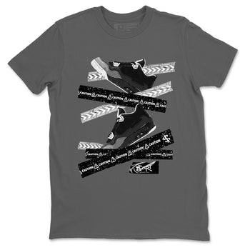 4s Fear shirts to match jordans Caution Tape sneaker match tees Air Jordan 4 Retro Fear match shoes to clothes SNRT Sneaker Tees unisex cotton Cool Grey 2 shirts