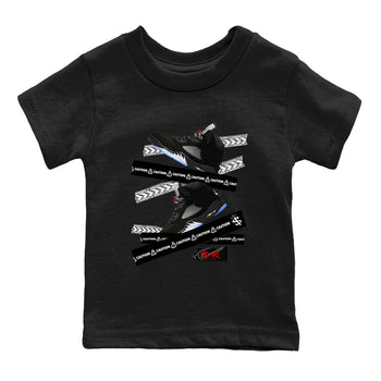 5s Reimagined shirts to match jordans Caution Tape best t shirts to wear with jordans Air Jordan 5 Retro OG Reimagined match shoes to clothes SNRT Sneaker Tees Youth Baby Black 2 tee