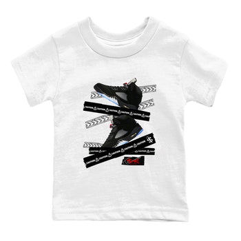 5s Reimagined shirts to match jordans Caution Tape best t shirts to wear with jordans Air Jordan 5 Retro OG Reimagined match shoes to clothes SNRT Sneaker Tees Youth Baby White 2 tee