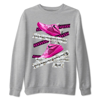 Nike KD 4 Retro Aunt Pearl shirts to match jordans Caution Tape sneaker match tees Nike KD 4 Aunt Pearl match shoes to clothes SNRT Sneaker Tees unisex cotton Heather Grey 2 shirts