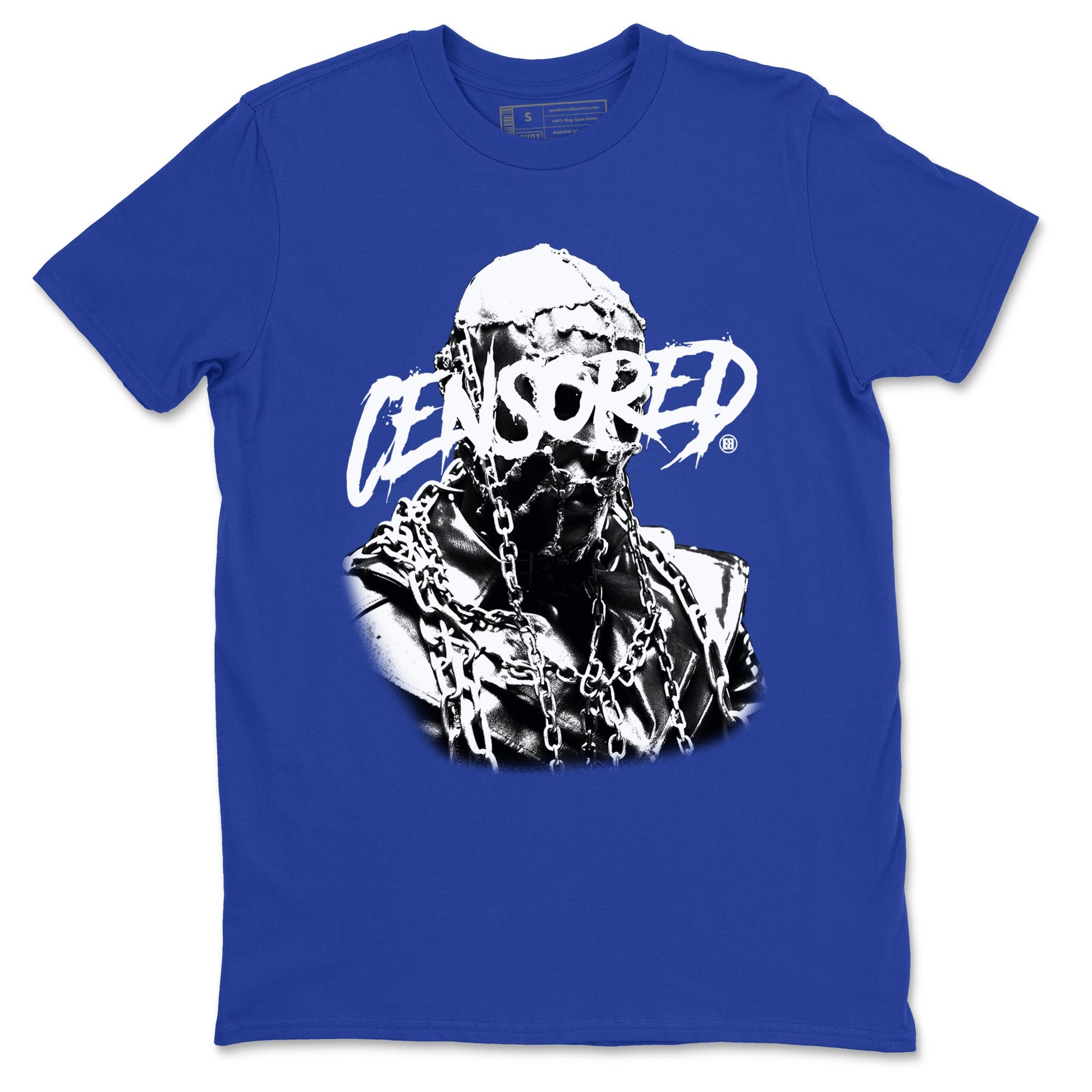 1s Game Royal shirts to match jordans Censored Graphic sneaker match tees Air Jordan 1 Retro Low OG Game Royal match shoes to clothes SNRT Sneaker Tees unisex cotton Royal Blue 2 shirts