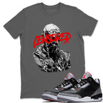 3s Black Cement shirts to match jordans Censored Graphic sneaker match tees Air Jordan 3 Retro OG Black Cement match shoes to clothes SNRT Sneaker Tees unisex cotton Cool Grey 1 shirts