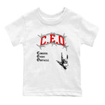 1s Black Toe Reimagined shirts to match jordans CEO sneaker match tees Air Jordan 1 Black Toe Reimagined match shoes to clothes SNRT Sneaker Tees Youth Baby White 2 tee