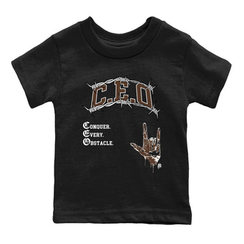 12s Baroque Brown shirts to match jordans CEO sneaker match tees Air Jordan 12 Baroque Brown match shoes to clothes SNRT Sneaker Tees Youth Baby Black 2 tee