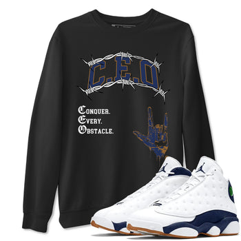 13s Midnight Navy shirts to match jordans CEO sneaker match tees Air Jordan 13 Midnight Navy match shoes to clothes SNRT Sneaker Tees unisex cotton Black 1 shirts