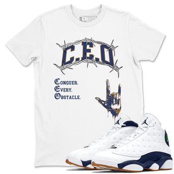 13s Midnight Navy shirts to match jordans CEO sneaker match tees Air Jordan 13 Midnight Navy match shoes to clothes SNRT Sneaker Tees unisex cotton White 1 shirts