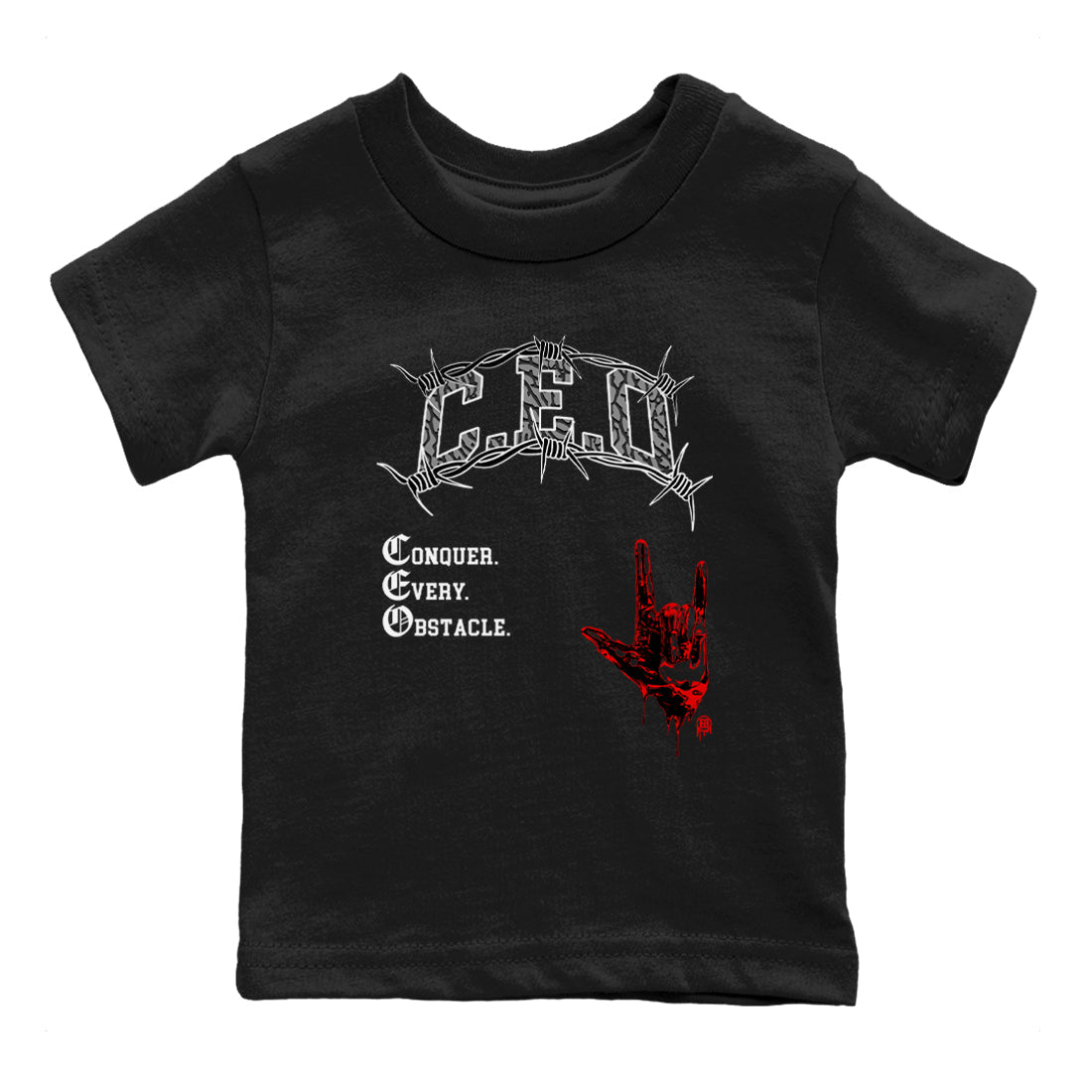 3s Black Cement shirts to match jordans CEO sneaker match tees Air Jordan 3 Black Cement match shoes to clothes SNRT Sneaker Tees Youth Baby Black 2 tee