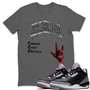 3s Black Cement shirts to match jordans CEO sneaker match tees Air Jordan 3 Black Cement match shoes to clothes SNRT Sneaker Tees unisex cotton Cool Grey 1 shirts