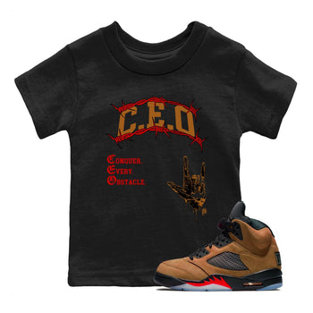5s Archaeo Brown shirts to match jordans CEO sneaker match tees Air Jordan 5 Archaeo Brown match shoes to clothes SNRT Sneaker Tees Youth Baby Black 1 tee