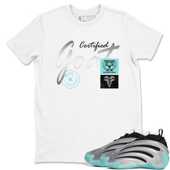 Sneaker Threads – Sneaker Tees To Match Adidas Harden Vol. 9 Uno Chain – Certified Goat Graphic Tee White 1. Perfect for Jordan releases 2025 colorways.