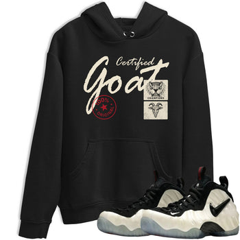 Sneaker Threads – Sneaker Tees To Match Air Foamposite One Pearl – Certified Goat Graphic Tee Black 1. Perfect for Jordan releases 2025 colorways.