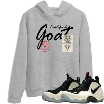 Sneaker Threads – Sneaker Tees To Match Air Foamposite One Pearl – Certified Goat Graphic Tee Heather Grey 1. Perfect for Jordan releases 2025 colorways.