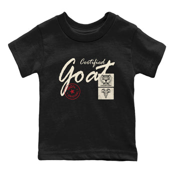 Sneaker Threads – Sneaker Tees To Match Air Foamposite One Pearl – Certified Goat Youth Graphic Tee Black 2. Perfect for Jordan releases 2025 colorways.