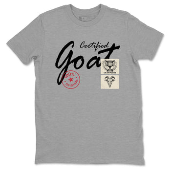 Sneaker Threads – Sneaker Tees To Match Air Foamposite One Pearl – Certified Goat Graphic Tee Heather Grey 2. Perfect for Jordan releases 2025 colorways.